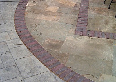 Patterned Bluestone with Stamped Concrete